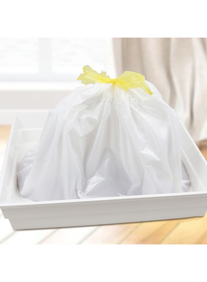 حقيبة برباط لفلتر الفضلات مع بطانة مربعة أبيض 37x27.5x1سم - Image 2