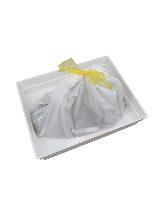 حقيبة برباط لفلتر الفضلات مع بطانة مربعة أبيض 37x27.5x1سم - Image 4
