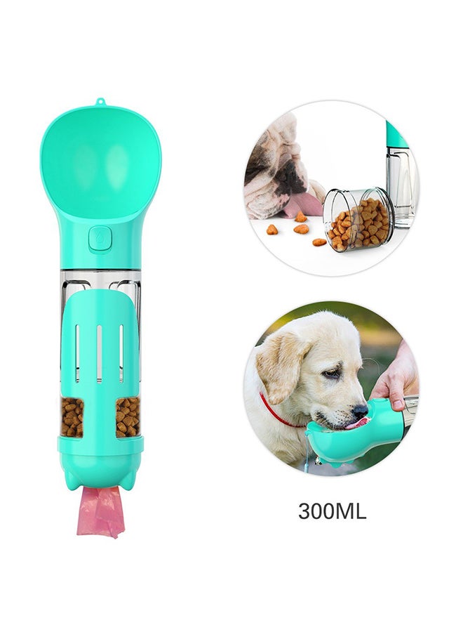 زجاجة مياه مع علبة طعام محمولة للحيوانات الأليفة أخضر 32.7x10x9.7سم - Image 4