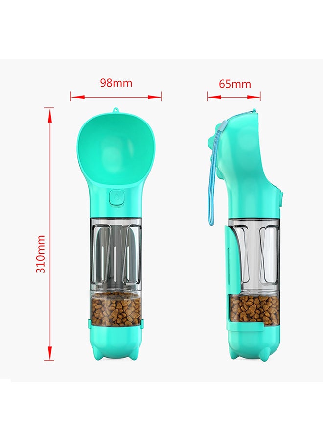 زجاجة مياه مع علبة طعام محمولة للحيوانات الأليفة أخضر 32.7x10x9.7سم - Image 5