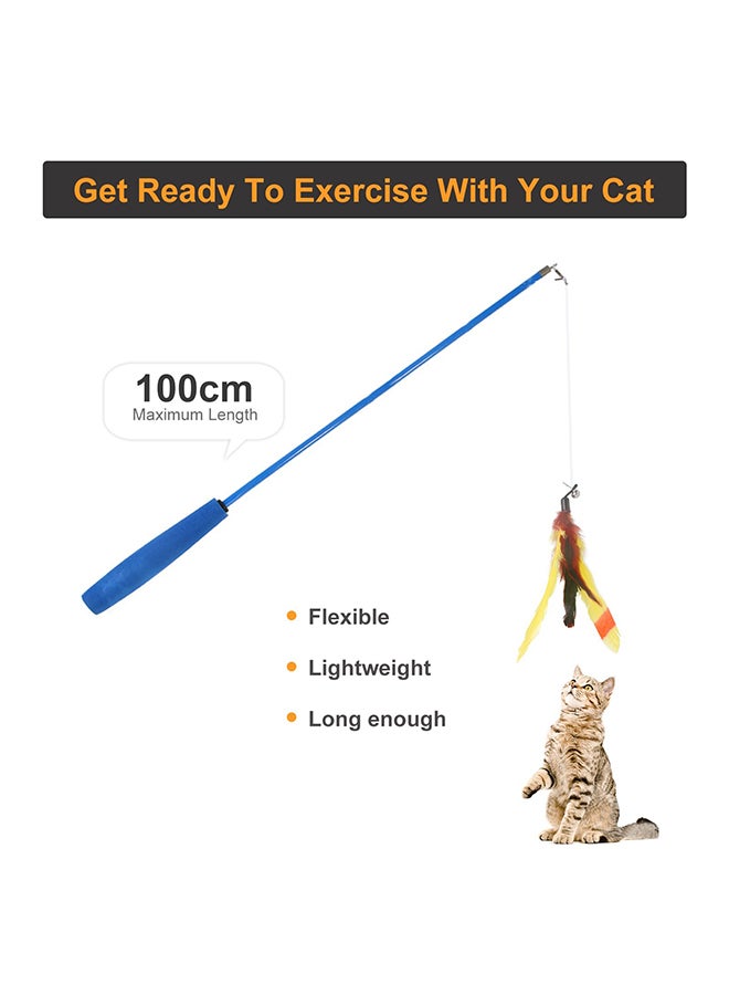 14 Piece Variety Pet Toys Pack Set Including Feather Mouse Tunnel Multicolour 34x30x7cm - Image 5