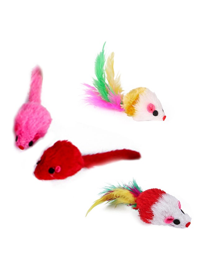 14 Piece Variety Pet Toys Pack Set Including Feather Mouse Tunnel Multicolour 34x30x7cm - Image 4