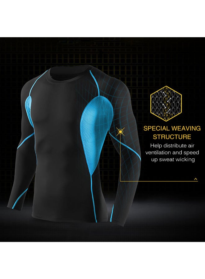 2-Pieces Shirt And Pants Set Black/Blue - Image 2