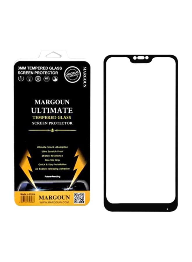 MARGOUN Ultimate Tempered Glass Screen Protector For Xiaomi Redmi Note 6 Pro Black/Clear - Image 2