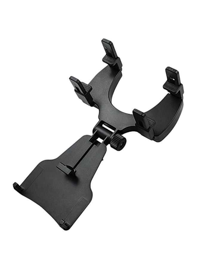 MARGOUN Car Rearview Mirror Mount Stand With Universal Holder For Mobile Phone Black - Image 1