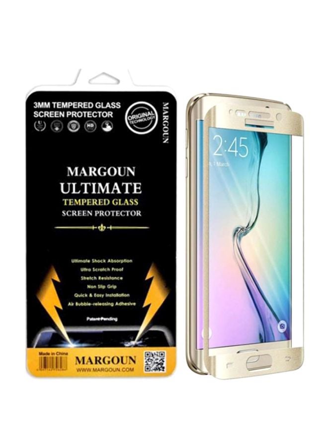 MARGOUN 5D Screen Protector for Samsung Galaxy S6 Edge Gold/Clear - Image 2