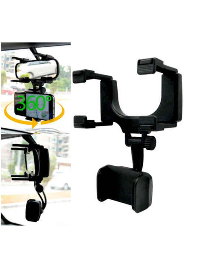 MARGOUN Car Rearview Mirror Mount Holder For Apple iPhone X Black - Image 2