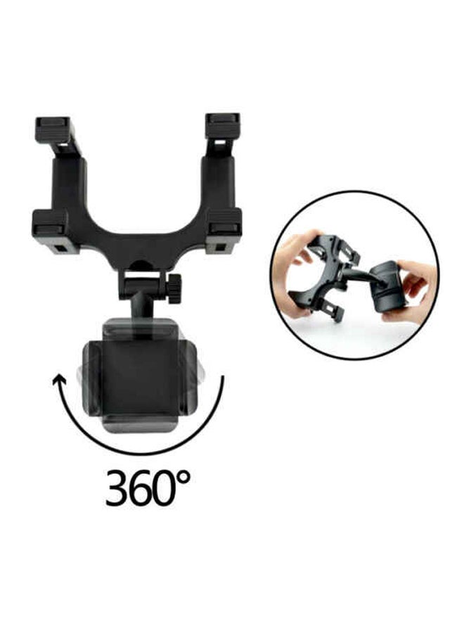 MARGOUN Car Rearview Mirror Mount Holder For Apple iPhone X Black - Image 4