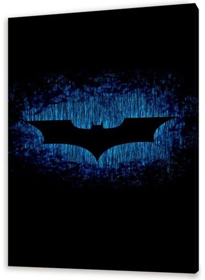 Batman Themed Canvas Wall Art Black/Blue S - Image 1