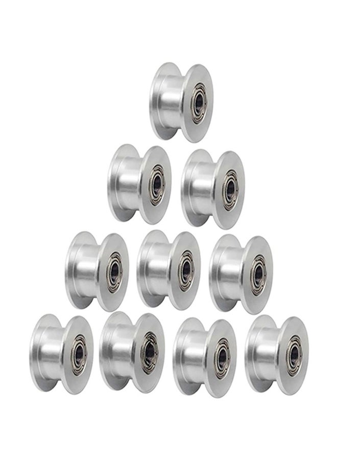 Aibecy 10-Piece Idle Pulley Gear Wheel Printer Belt Set Silver 