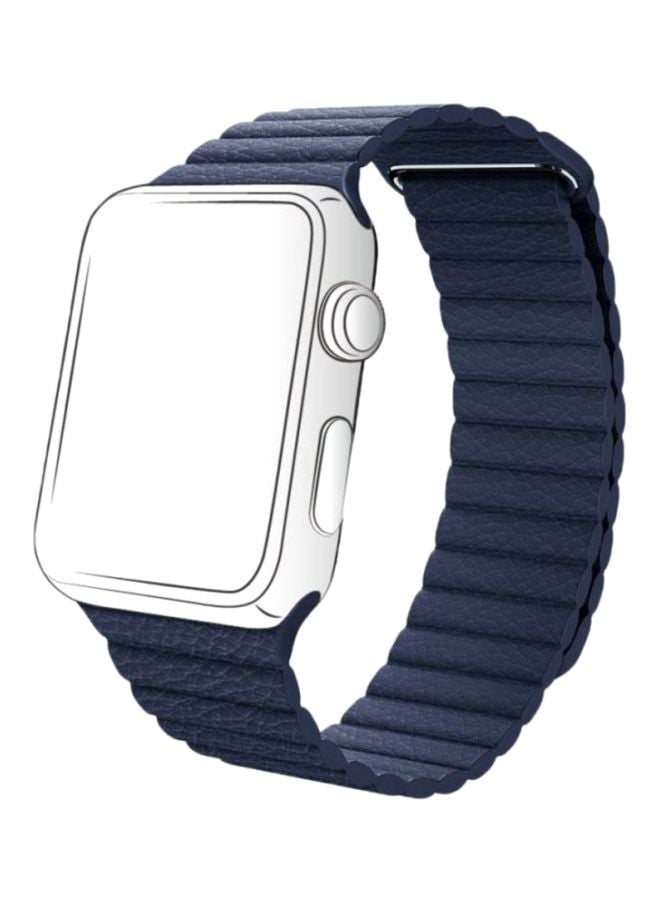 MARGOUN Replacement Band For Apple Watch 42/44mm Blue - Image 1