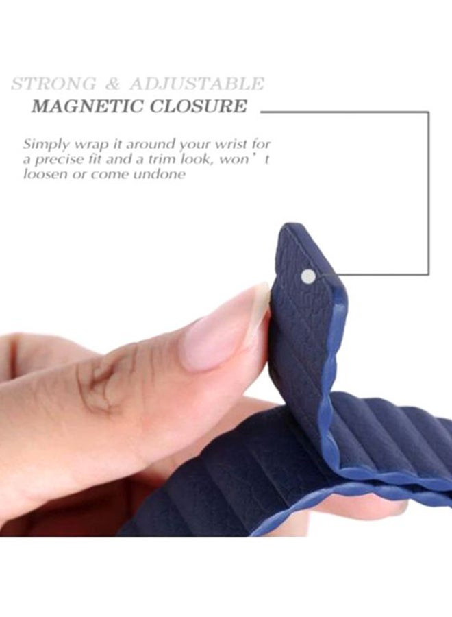 MARGOUN Replacement Band For Apple Watch 42/44mm Blue - Image 3