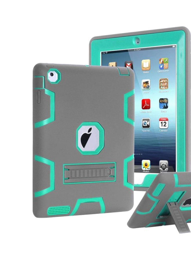 أليش غطاء حماية واقٍ بطبقتين من سلسلة هايبرد آرمور لجهاز آي باد برو مقاس 9.7 بوصات رمادي/أخضر - Image 2