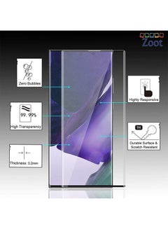 Zoot Tempered Glass Screen Protector Compatible For Samsung Galaxy Note 20 Ultra Black  - Image 2