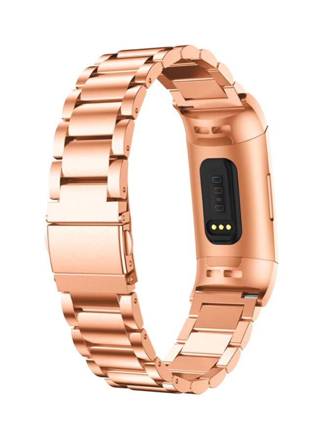 Voberry Replacement Strap Band For Fitbit Charge 3 Rose Gold - Image 2