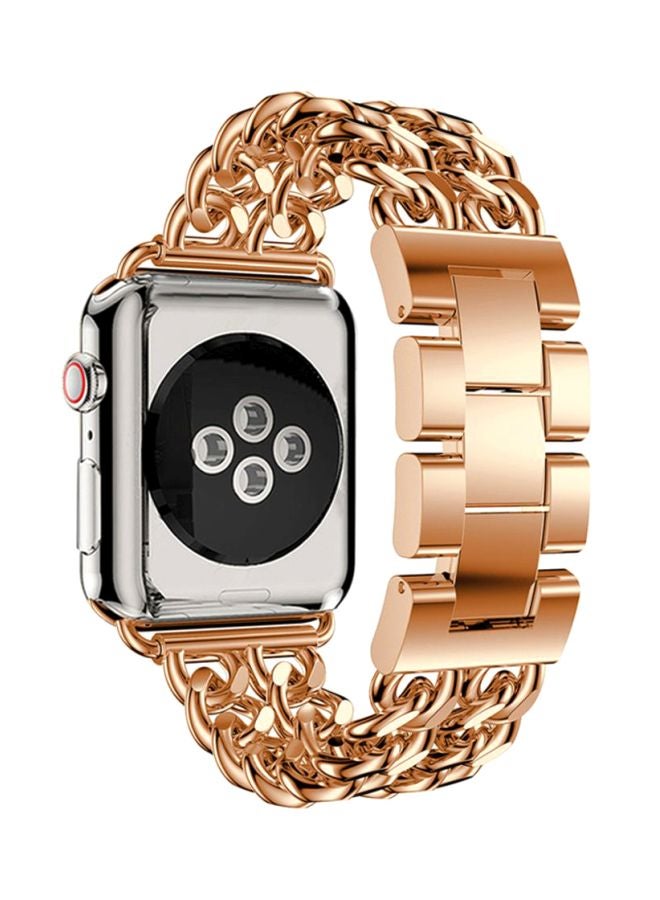 Voberry Double Row Cowboy Replacement Band For Apple Watch Series 4 40mm Gold - Image 3