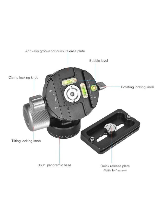 ANDOER 2 Way Pan Tripod Black - Image 5