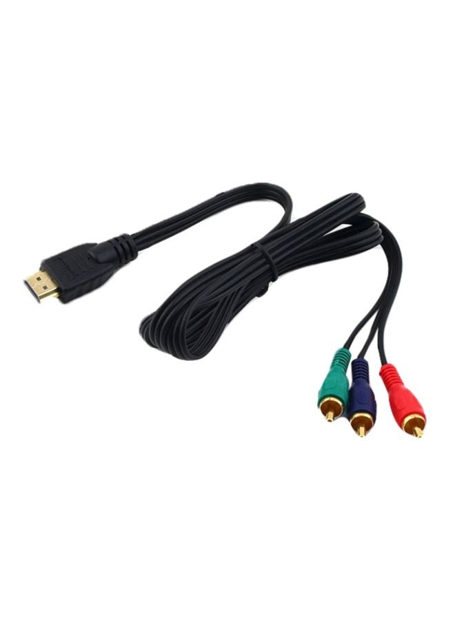 general HDMI To 3-RCA Video Component Connection Cable Black/Red/Green - Image 1