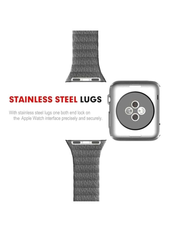 MARGOUN Replacement Band For Apple Watch 42/44mm Grey - Image 2
