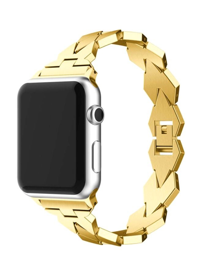 Voberry Replacement Band For Apple Watch Series 1/2/3 42mm Gold  - Image 2
