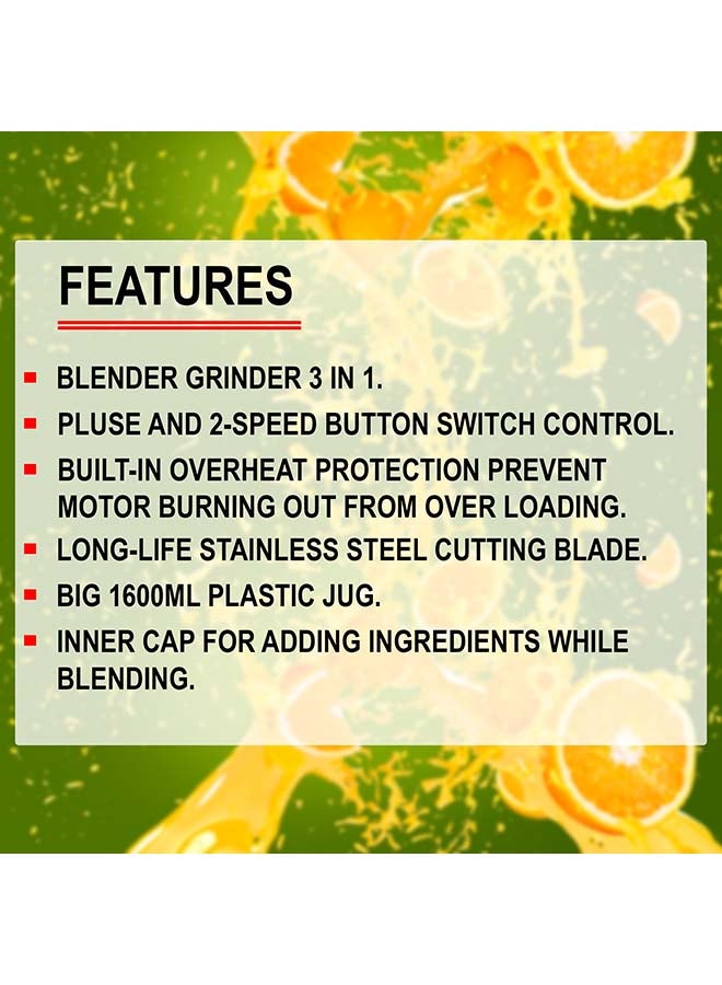 Flexy 3 -In- 1 Countertop Blender 1600 ml 400 W FLJ185JI White - Image 3