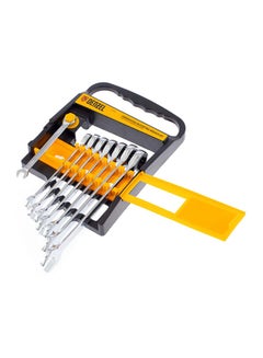 8-Piece Metric Ratcheting Combination Wrench Set Silver/Black/Yellow 1.39inch - v1617603900/N46045814A_3