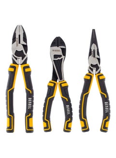 3-Piece Plier Set Silver/Black/Yellow 8inch - v1617603901/N46045819A_1