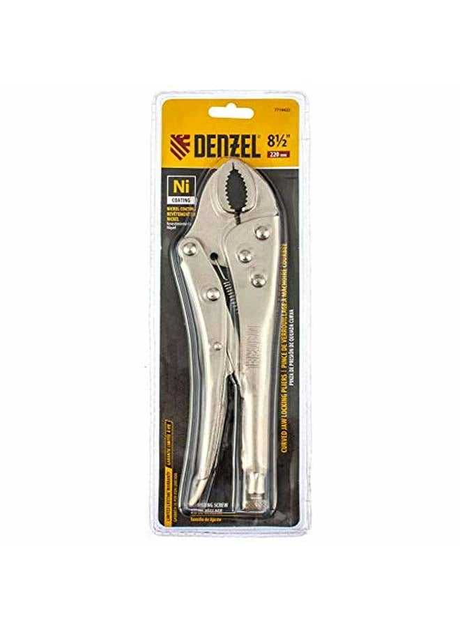 denzeL Stainless Steel Locking Adjustable Pliers Silver 8-1/2inch - Image 3
