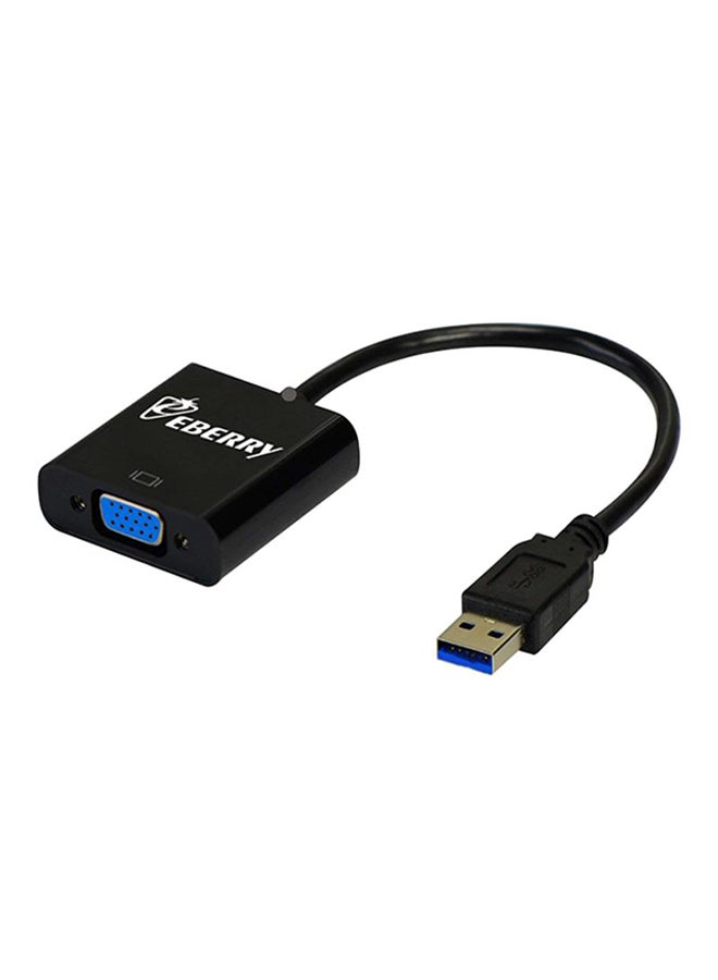 USB 3.0/2.0 Male To VGA Female Adapter Cable Black - v1617604186/N16062059A_1