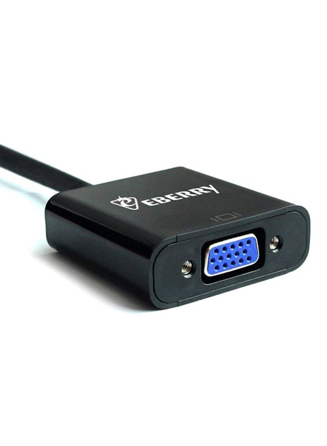 أليش كابل محول من منفذ USB 3.0/2.0 ذكر إلى VGA أنثى أسود  - Image 2