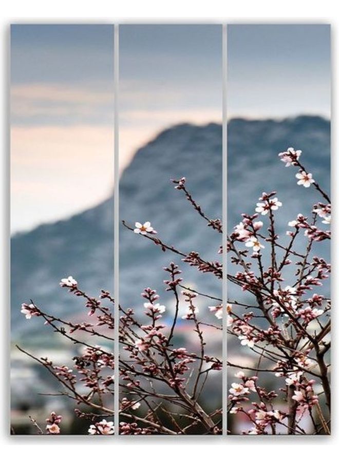 3-Piece Floral Themed Wall Art Set Multicolour L - Image 1