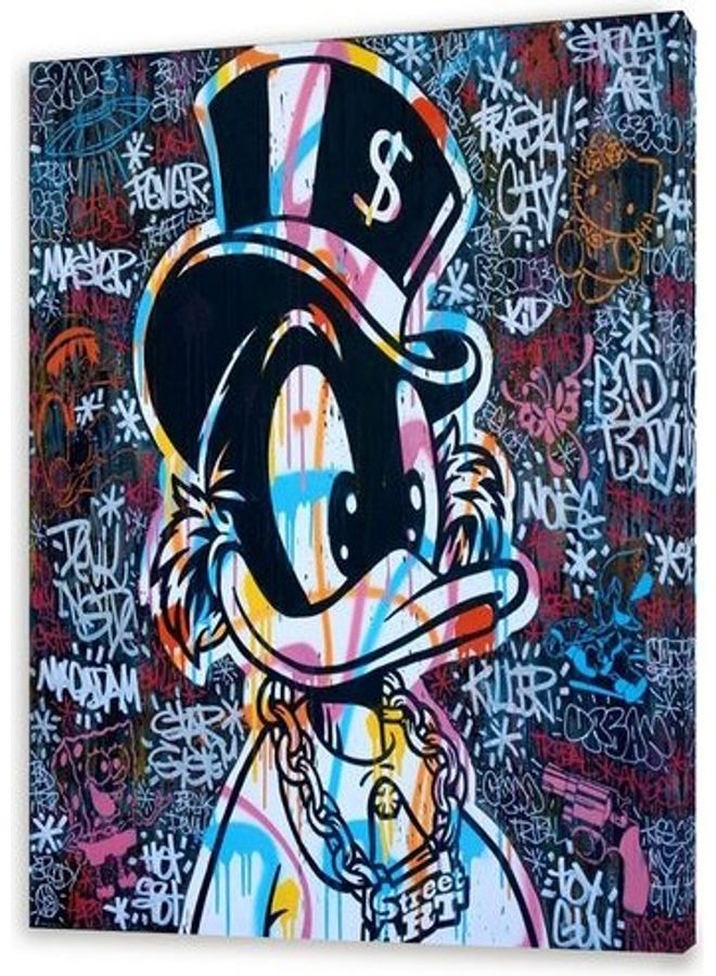 Generic - Donald Duck Themed Canvas Wall Art Multicolour 40x60cm - Image 1