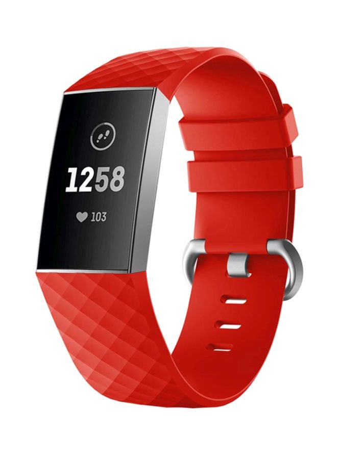Voberry Replacement Strap Band For Fitbit Charge 3 Red - Image 4