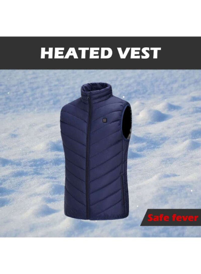Usb Powered Warmer Thermal Heating Vest Blue - Image 1