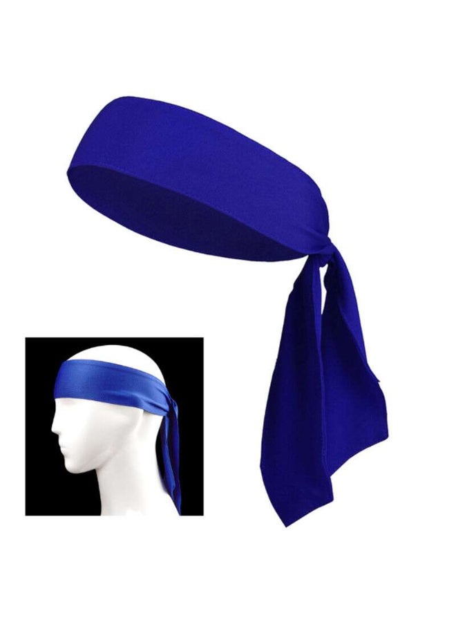 Moisture Wicking Sweatband Hair Band Blue - Image 1