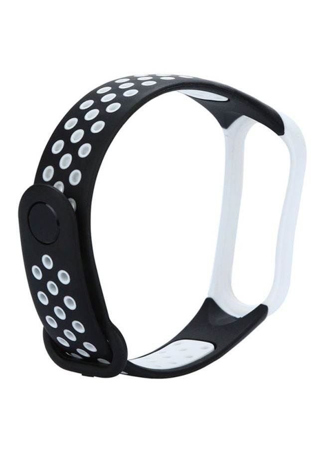 Voberry Replacement Strap For Xiaomi Band 3 White/Black - Image 2