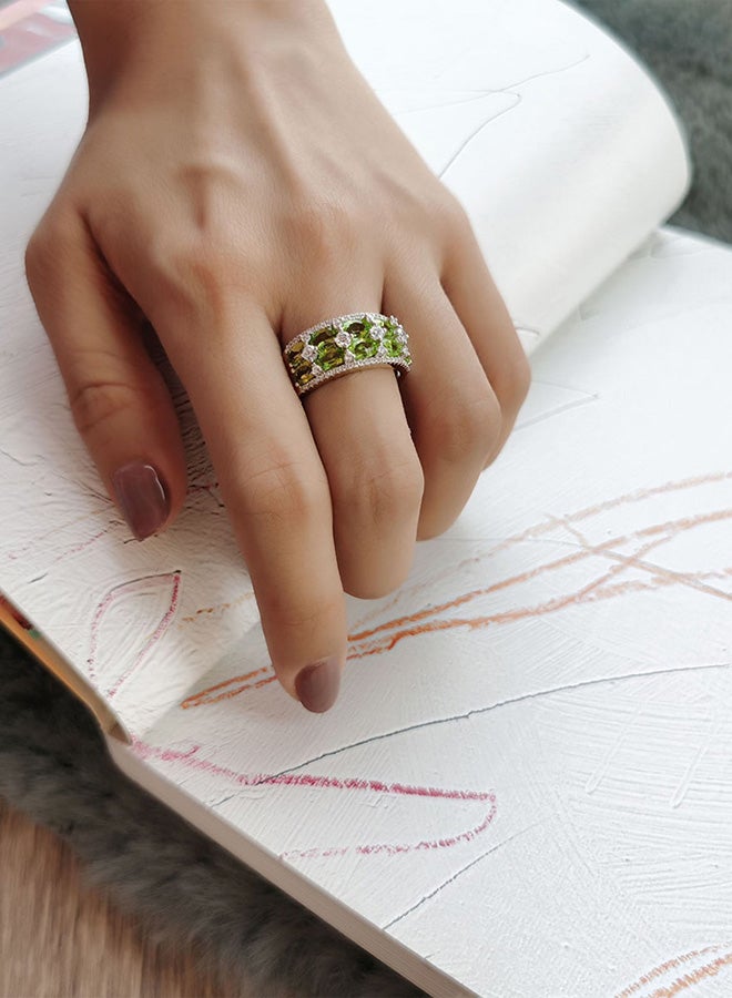 Peridot Stud Ring - Image 3