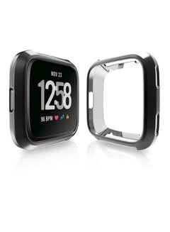 Voberry Ultra-Thin Protective Case Cover For Fitbit Versa Black/Silver  - Image 2