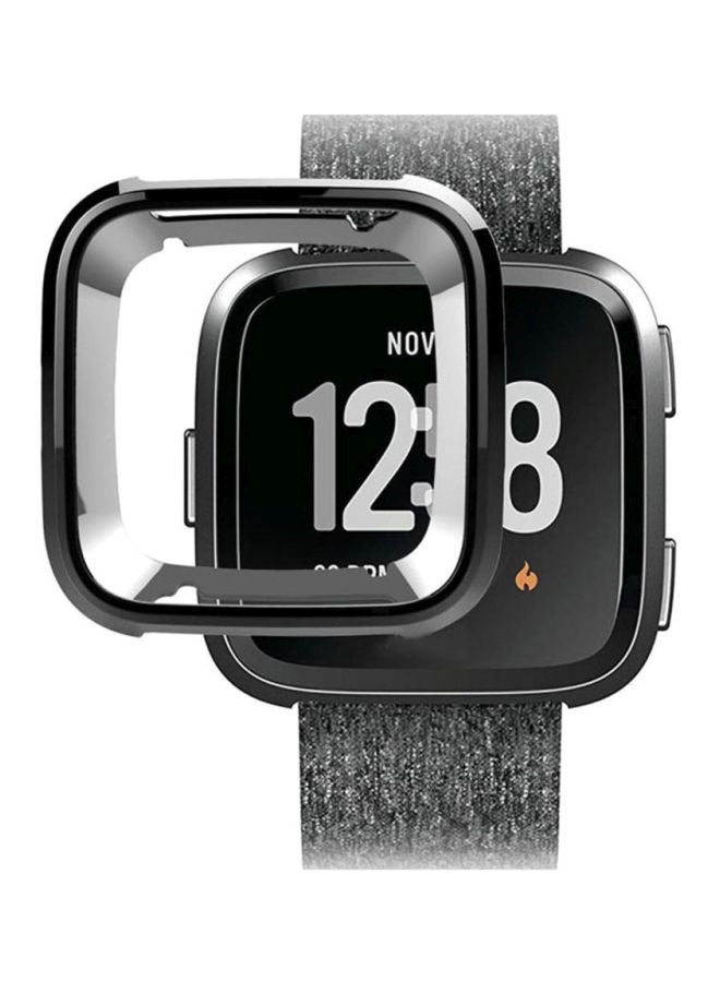 Voberry Ultra-Thin Protective Case Cover For Fitbit Versa Black/Silver - Image 3