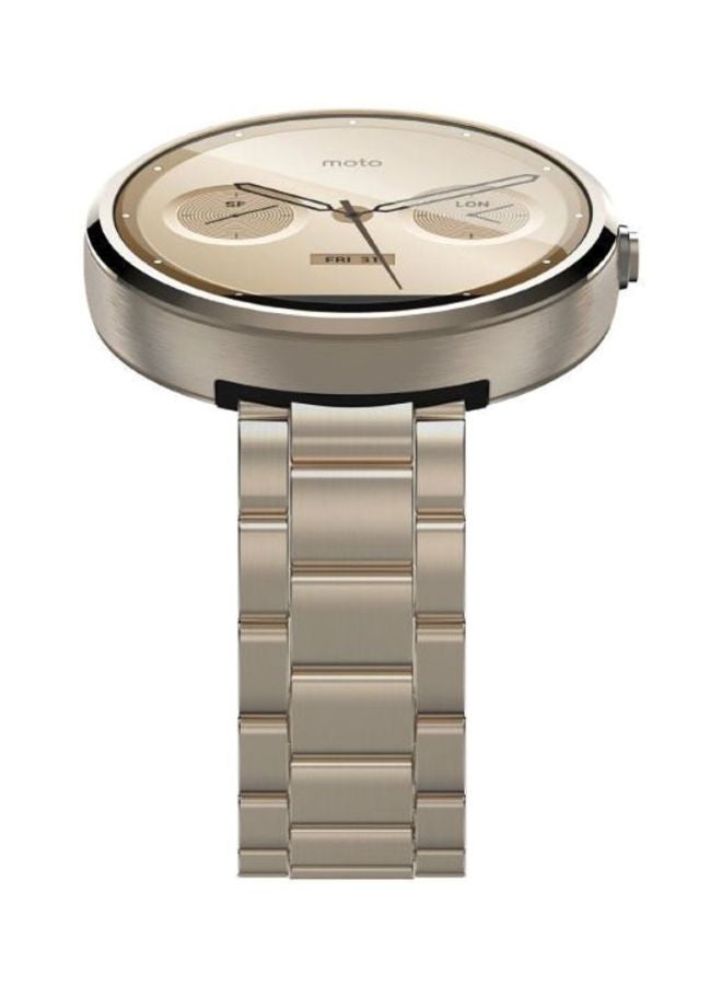 Motorola - Moto 360 Smartwatch With 18mm Band Champagne Metal - Image 1