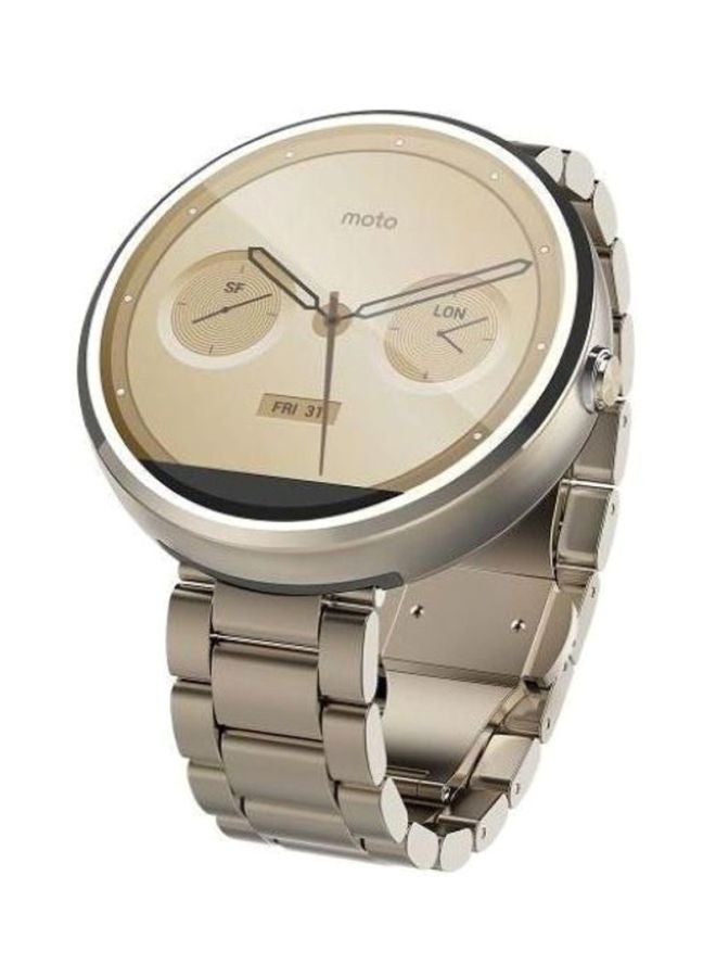 Motorola - Moto 360 Smartwatch With 18mm Band Champagne Metal - Image 1