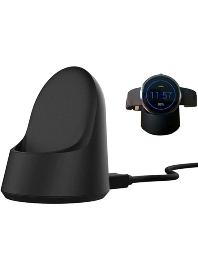 Motorola - Moto 360 - USB Wireless Charger/Charging Dock For Motorola Moto 360 Smart Watch Black - Image 1