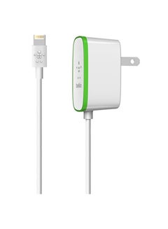 belkin Fast Charging Wall Charger 12W , 2.4 A Hardwired Lightning Cable Port Home Charger For iPhone X ,iPhone 8,iPhone 8 Plus, iPhone 7,iPhone 7 Plus White/Green  - Image 2