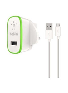 belkin Fast Charging Wall Charger 12W , 2.4 A Hardwired Lightning Cable Port Home Charger For iPhone X ,iPhone 8,iPhone 8 Plus, iPhone 7,iPhone 7 Plus White/Green  - Image 4