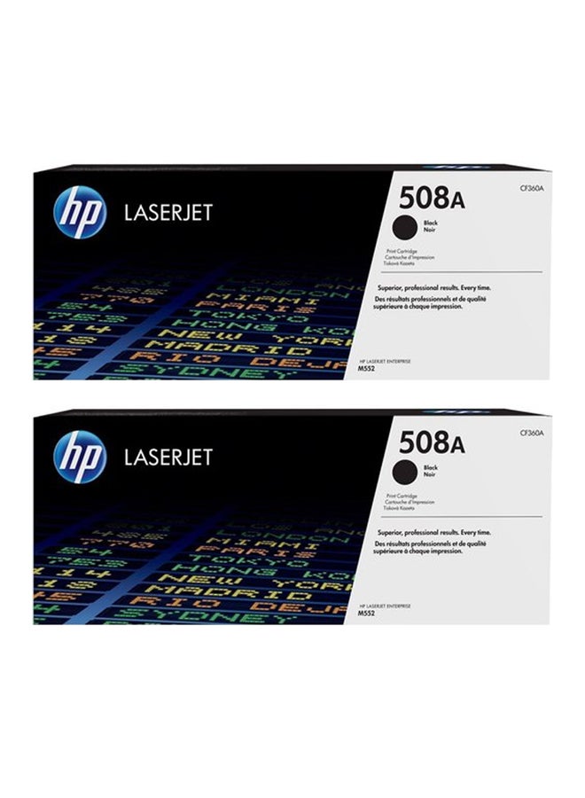 HP 2-Piece 508A Cartridge Toner Set 508A Black