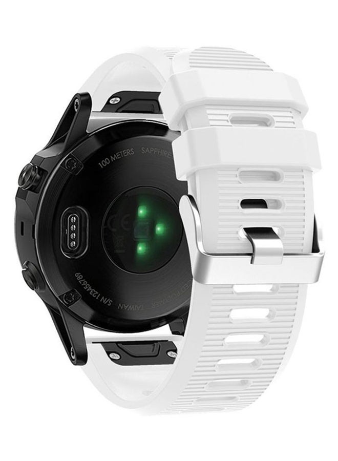 Voberry Replacement Band For Garmin Fenix 5X Plus White - Image 3