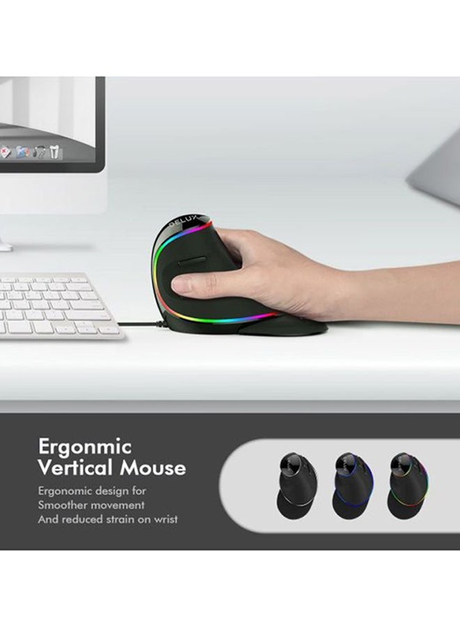 بيوينتي ماوس سلكي عمودي لليد اليمنى أسود / أزرق / أخضر - Image 4