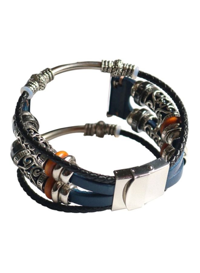 Voberry Replacement Band Strap For Apple Watch Series 4 40mm Silver/Blue/Black - Image 1