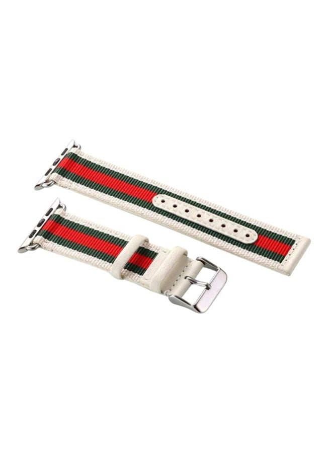 LNKOO - Replacement Band For Apple Watch Series 1/2/3/4 42mm White/Green/Red - Image 1