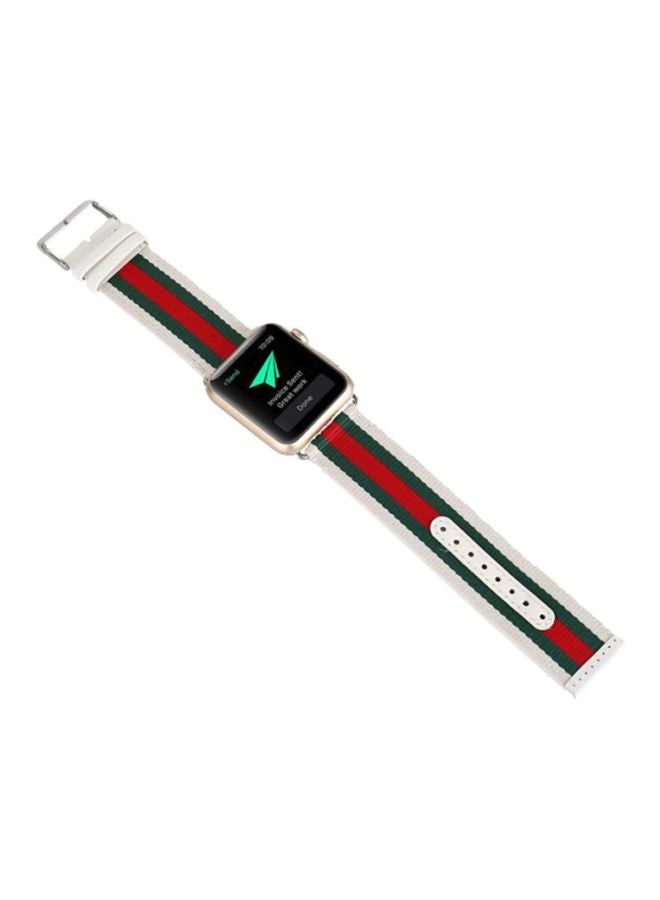 LNKOO - Replacement Band For Apple Watch Series 1/2/3/4 42mm White/Green/Red - Image 1